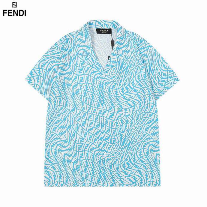 Picture of Fendi Shirt Short _SKUFendiM-3XLQ7222294